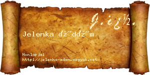 Jelenka Ádám névjegykártya